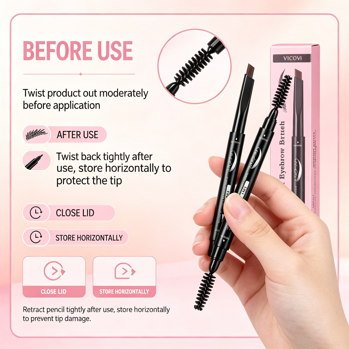 [VICOVI]Mascara+Eyebrow Pencil