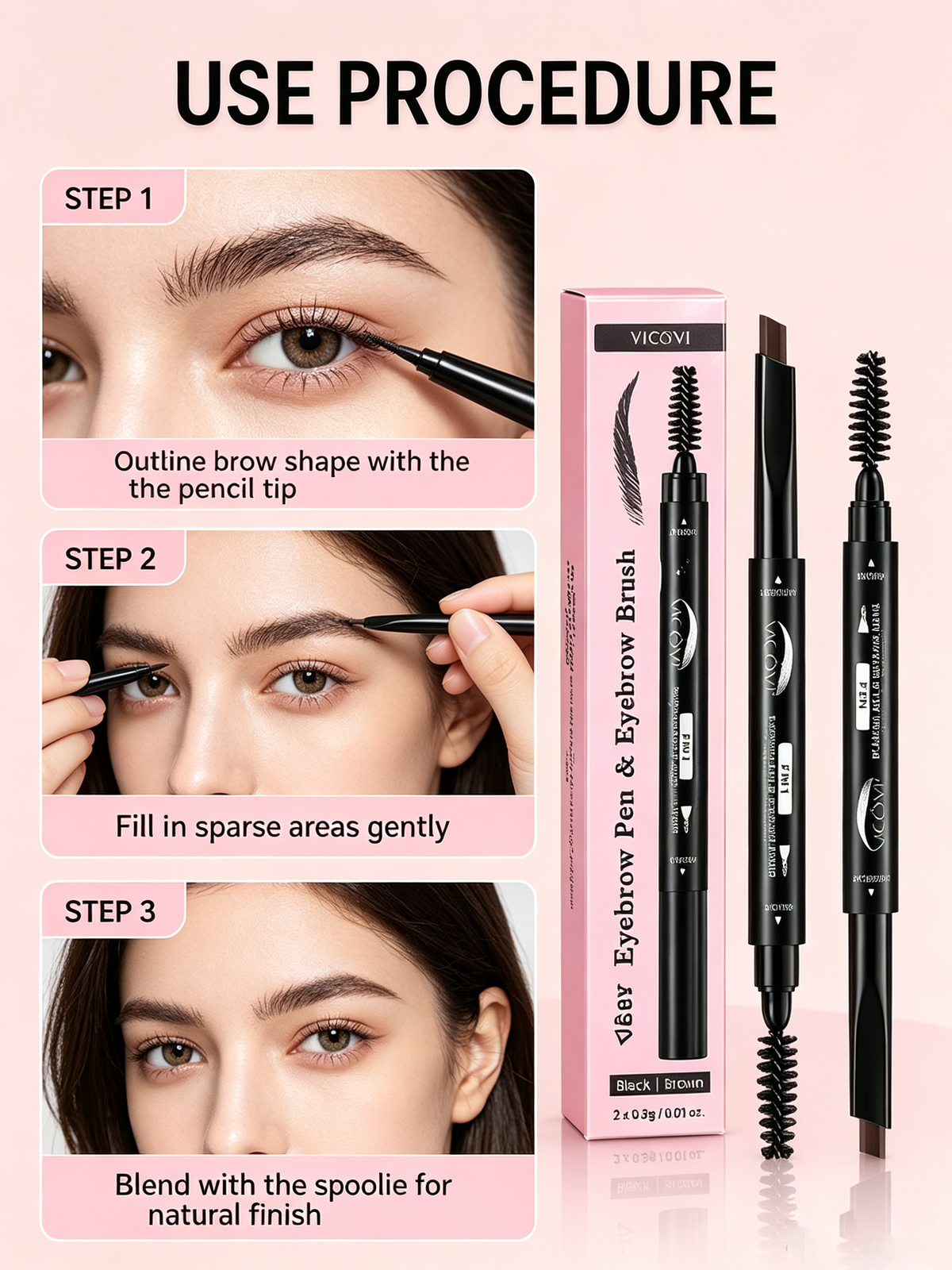 [VICOVI]Mascara+Eyebrow Pencil